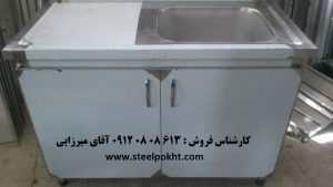 سینک استیل تک لگن کابینتی